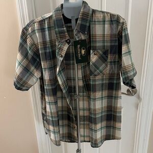 Stillwater Supply Co Men's Green Plaid Casual Button Down Shirt size L NWT